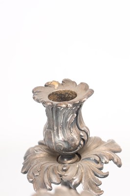 Lot AN ART NOUVEAU SILVER PLATED FIVE-LIGHT CANDELABRUM
