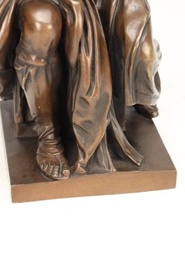 Lot AFTER MICHELANGELO A 19TH CENTURY BRONZE FIGURE OF MOSES CAST BY SANSON