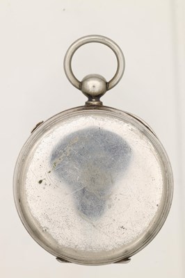 Lot THREE SILVER OPEN FACED CHRONOGRAPH POCKET WATCHES