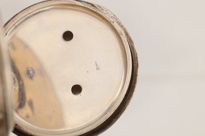 Lot THREE SILVER OPEN FACED CHRONOGRAPH POCKET WATCHES