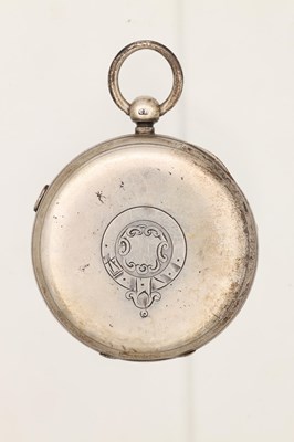 Lot THREE SILVER OPEN FACED CHRONOGRAPH POCKET WATCHES