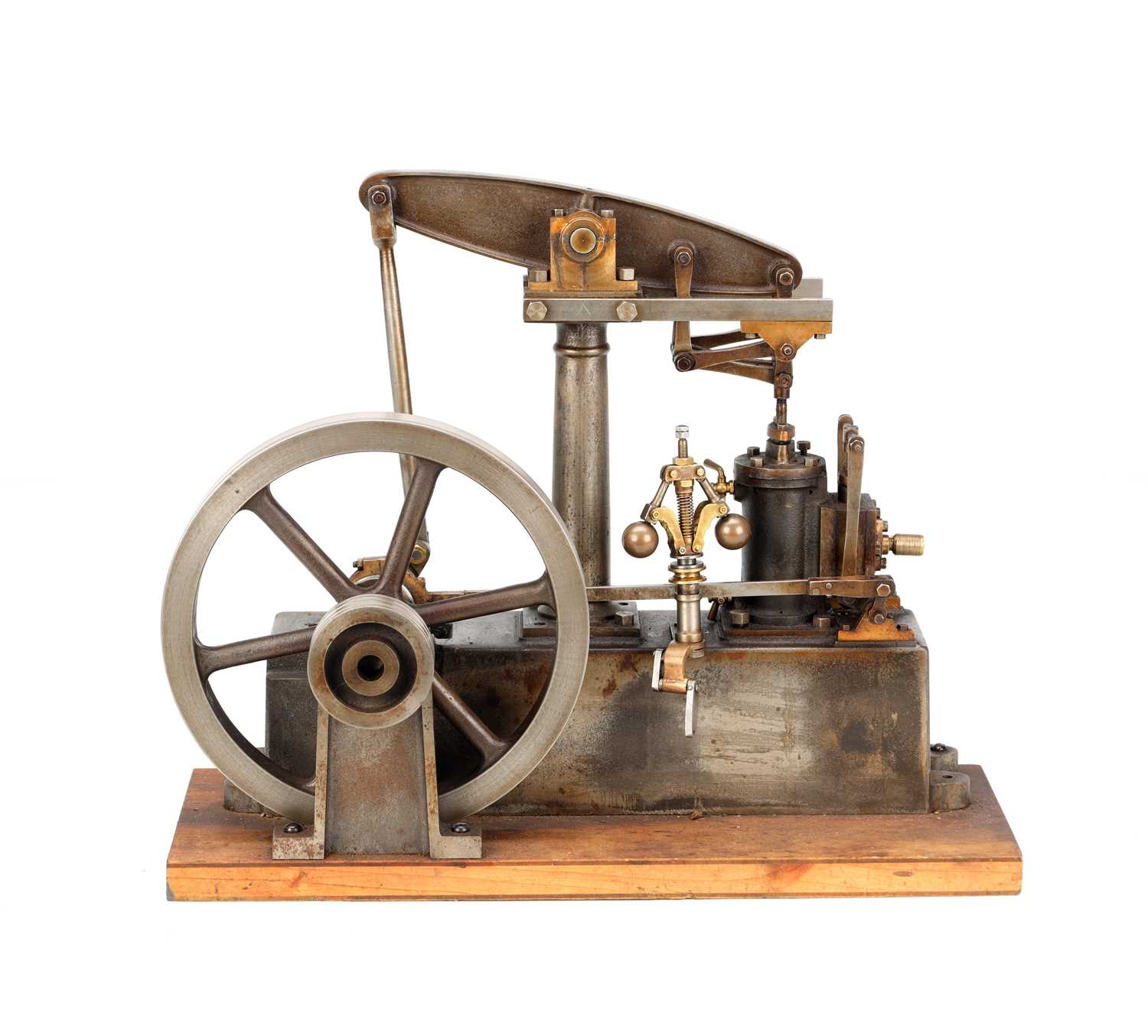 Lot AN EARLY 20TH CENTURY STUART LIVE STEAM BEAM ENGINE