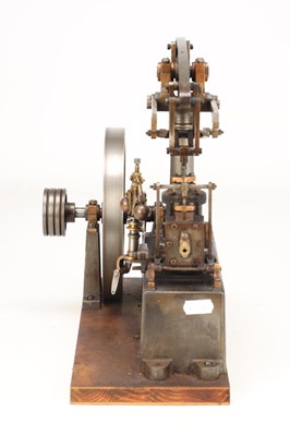 Lot AN EARLY 20TH CENTURY STUART LIVE STEAM BEAM ENGINE