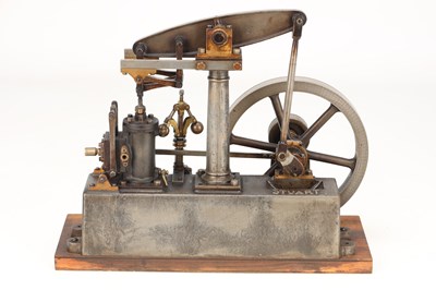 Lot AN EARLY 20TH CENTURY STUART LIVE STEAM BEAM ENGINE