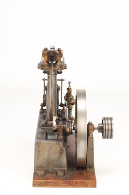 Lot AN EARLY 20TH CENTURY STUART LIVE STEAM BEAM ENGINE