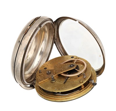 Lot THOMAS YATES, PRESTON. A LATE 19TH CENTURY SILVER OPEN FACED FUSEE POCKET WATCH