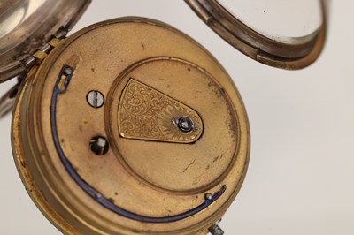 Lot THOMAS YATES, PRESTON. A LATE 19TH CENTURY SILVER OPEN FACED FUSEE POCKET WATCH
