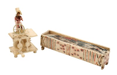 Lot TWO NAPOLEONIC PRISONER-OF-WAR BONE CARVINGS