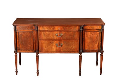 Lot GILLOWS, LANCASTER A LATE GEORGE III FLAMED MAHOGANY SIDEBOARD