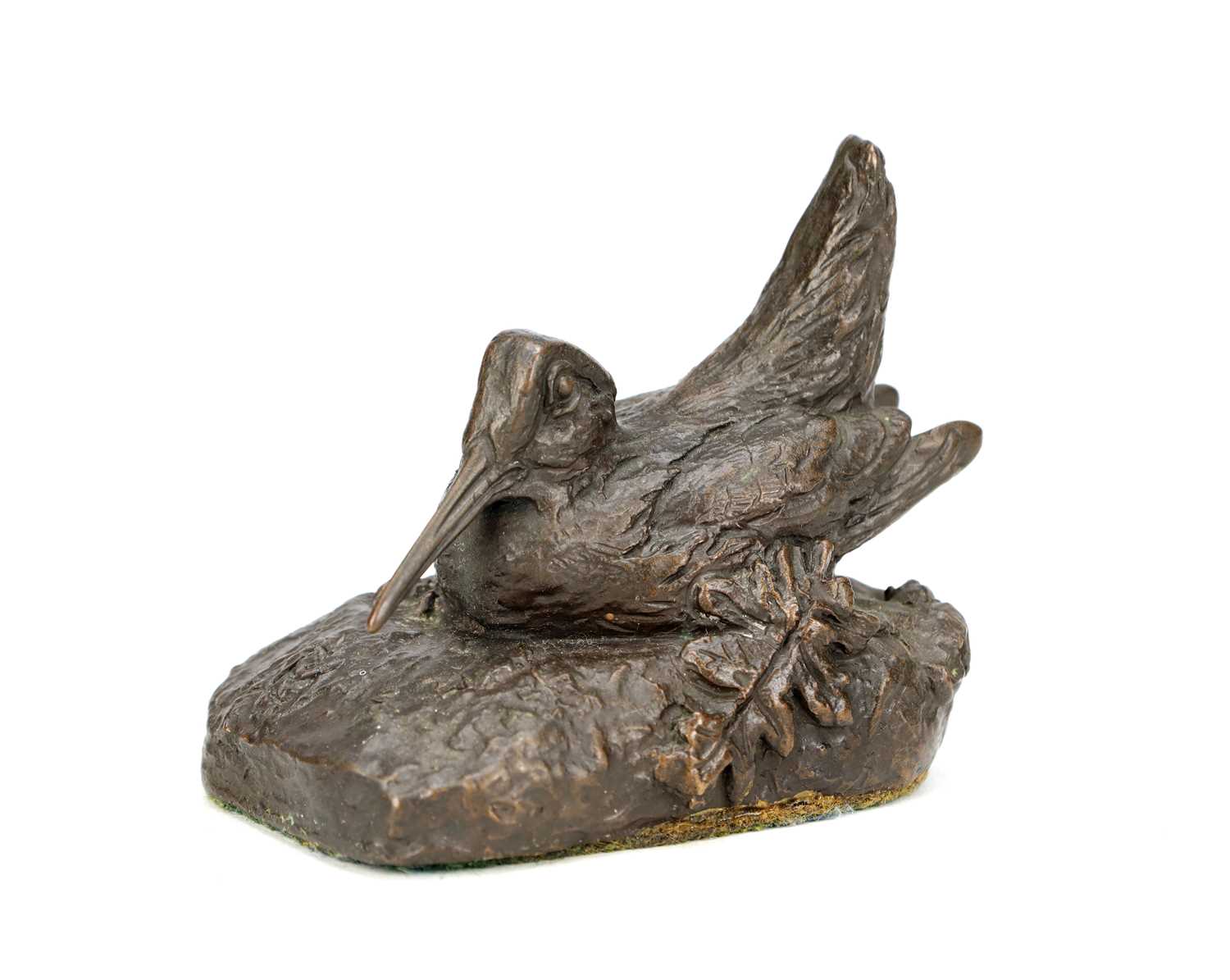 Lot ARCHIBALD THORBURN (1860-1935) A PATINATED BRONZE MODEL OF A RESTING WOODCOCK