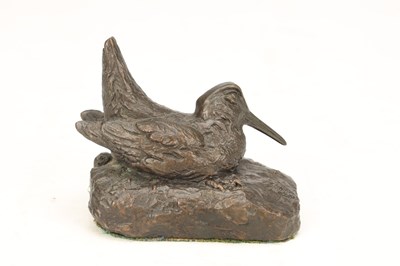 Lot ARCHIBALD THORBURN (1860-1935) A PATINATED BRONZE MODEL OF A RESTING WOODCOCK