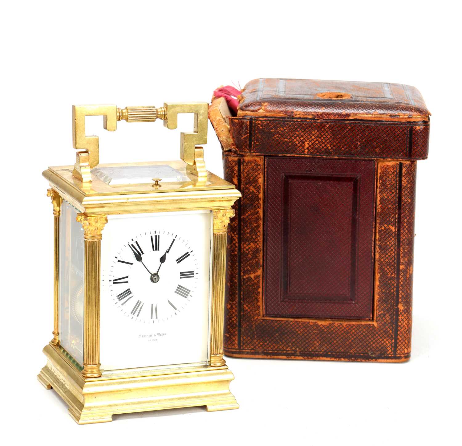 Lot A LATE 19TH CENTURY FRENCH REPEATING CARRIAGE CLOCK