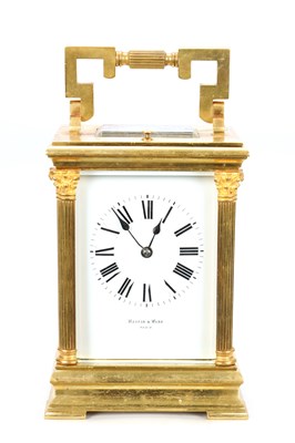 Lot A LATE 19TH CENTURY FRENCH REPEATING CARRIAGE CLOCK