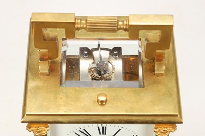 Lot A LATE 19TH CENTURY FRENCH REPEATING CARRIAGE CLOCK