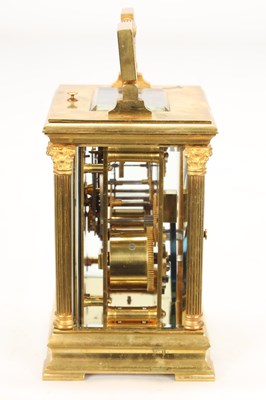 Lot A LATE 19TH CENTURY FRENCH REPEATING CARRIAGE CLOCK
