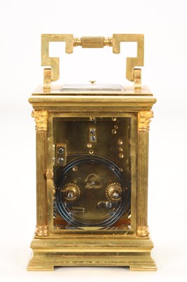 Lot A LATE 19TH CENTURY FRENCH REPEATING CARRIAGE CLOCK