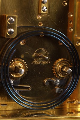 Lot A LATE 19TH CENTURY FRENCH REPEATING CARRIAGE CLOCK