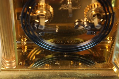 Lot A LATE 19TH CENTURY FRENCH REPEATING CARRIAGE CLOCK