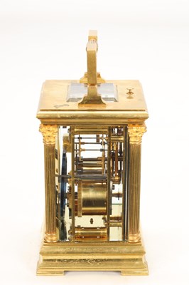 Lot A LATE 19TH CENTURY FRENCH REPEATING CARRIAGE CLOCK