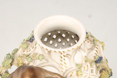 Lot A 19TH CENTURY MEISSEN PORCELAIN FIGURAL POT-POURRI VASE AND COVER