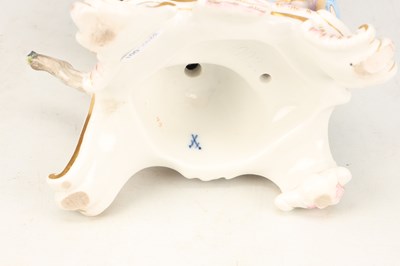 Lot A 19TH CENTURY MEISSEN PORCELAIN FIGURAL POT-POURRI VASE AND COVER
