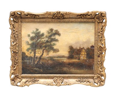 Lot A 19TH CENTURY DUTCH SCHOOL OIL ON CANVAS LAID ON BOARD LANDSCAPE