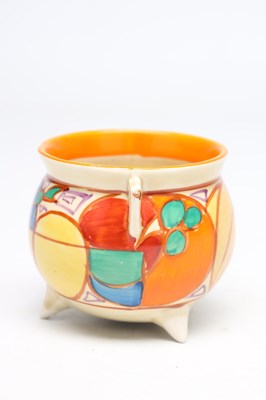 Lot A CIRCA 1930 CLARICE CLIFF EARTHENWARE FANTASQUE CAULDRON IN THE MELON PATTERN