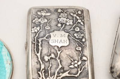 Lot A COLLECTION OF ENGLISH AND CHINESE SILVER CASES