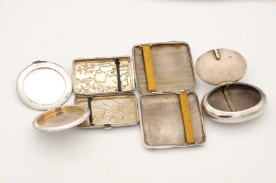Lot A COLLECTION OF ENGLISH AND CHINESE SILVER CASES