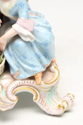 Lot A 19TH CENTURY MEISSEN PORCELAIN FIGURAL POT-POURRI VASE