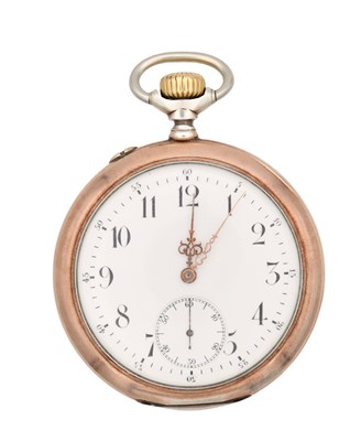Lot A SILVER AND GOLD PLATED OPEN FACED IWC POCKET WATCH