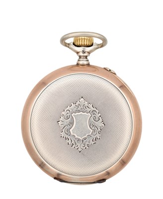Lot A SILVER AND GOLD PLATED OPEN FACED IWC POCKET WATCH