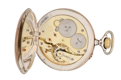 Lot A SILVER AND GOLD PLATED OPEN FACED IWC POCKET WATCH