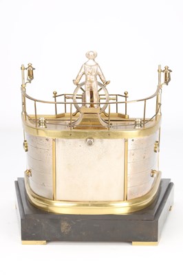 Lot 185 - GUILMET, PARIS. A LATE 19TH CENTURY FRENCH INDUSTRIAL AUTOMATON "HELMSMAN" TABLE CLOCK