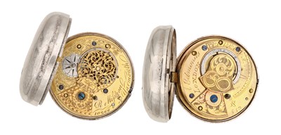 Lot TWO ENGLISH SILVER PAIR CASED VERGE POCKET WATCHES
