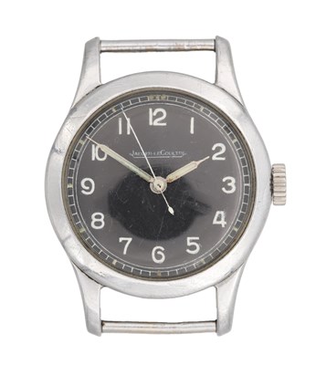 Lot JAEGER-LECOULTRE A STEEL MILITARY WRIST WATCH