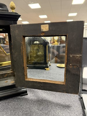 Lot 20 - JOHN TIRRY, YORKE A WILLIAM AND MARY EBONISED QUARTER REPEATING VERGE BRACKET CLOCK