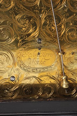 Lot 20 - JOHN TIRRY, YORKE A WILLIAM AND MARY EBONISED QUARTER REPEATING VERGE BRACKET CLOCK