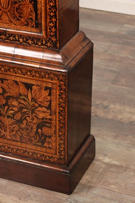 Lot 101 - JOHN SHAW, HOLBOURN. A WILLIAM AND MARY WALNUT MARQUETRY LONGCASE CLOCK