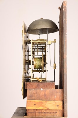 Lot 101 - JOHN SHAW, HOLBOURN. A WILLIAM AND MARY WALNUT MARQUETRY LONGCASE CLOCK
