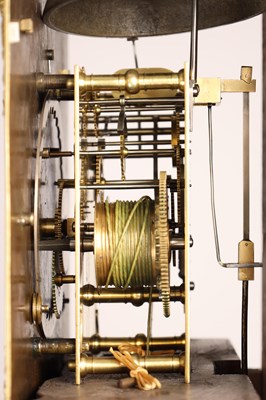 Lot 101 - JOHN SHAW, HOLBOURN. A WILLIAM AND MARY WALNUT MARQUETRY LONGCASE CLOCK