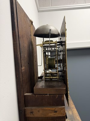 Lot 101 - JOHN SHAW, HOLBOURN. A WILLIAM AND MARY WALNUT MARQUETRY LONGCASE CLOCK