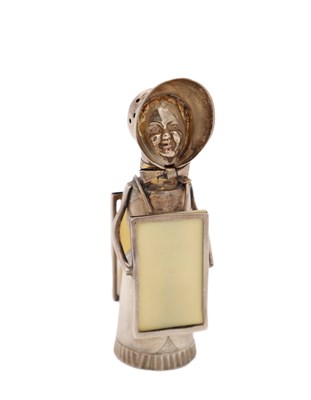 Lot A RARE EDWARDIAN ENGLISH SILVER SUFFRAGETTE MUFFINEER