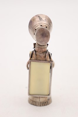 Lot A RARE EDWARDIAN ENGLISH SILVER SUFFRAGETTE MUFFINEER