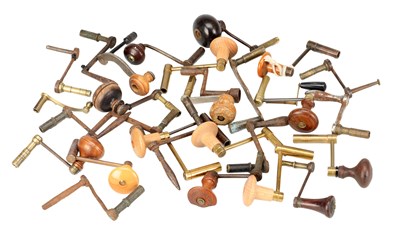 Lot A COLLECTION OF THIRTY LONGCASE CLOCK CRANK KEYS
