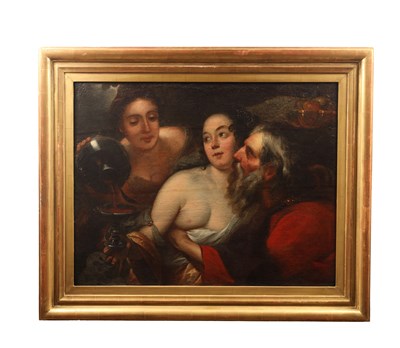 Lot A 17TH / 18TH CENTURY ITALIAN SCHOOL OIL ON CANVAS APPLIED TO BOARD