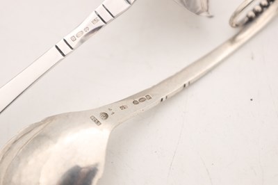 Lot TWO 20TH CENTURY DANISH SILVER SPOONS BY GEORG JENSEN