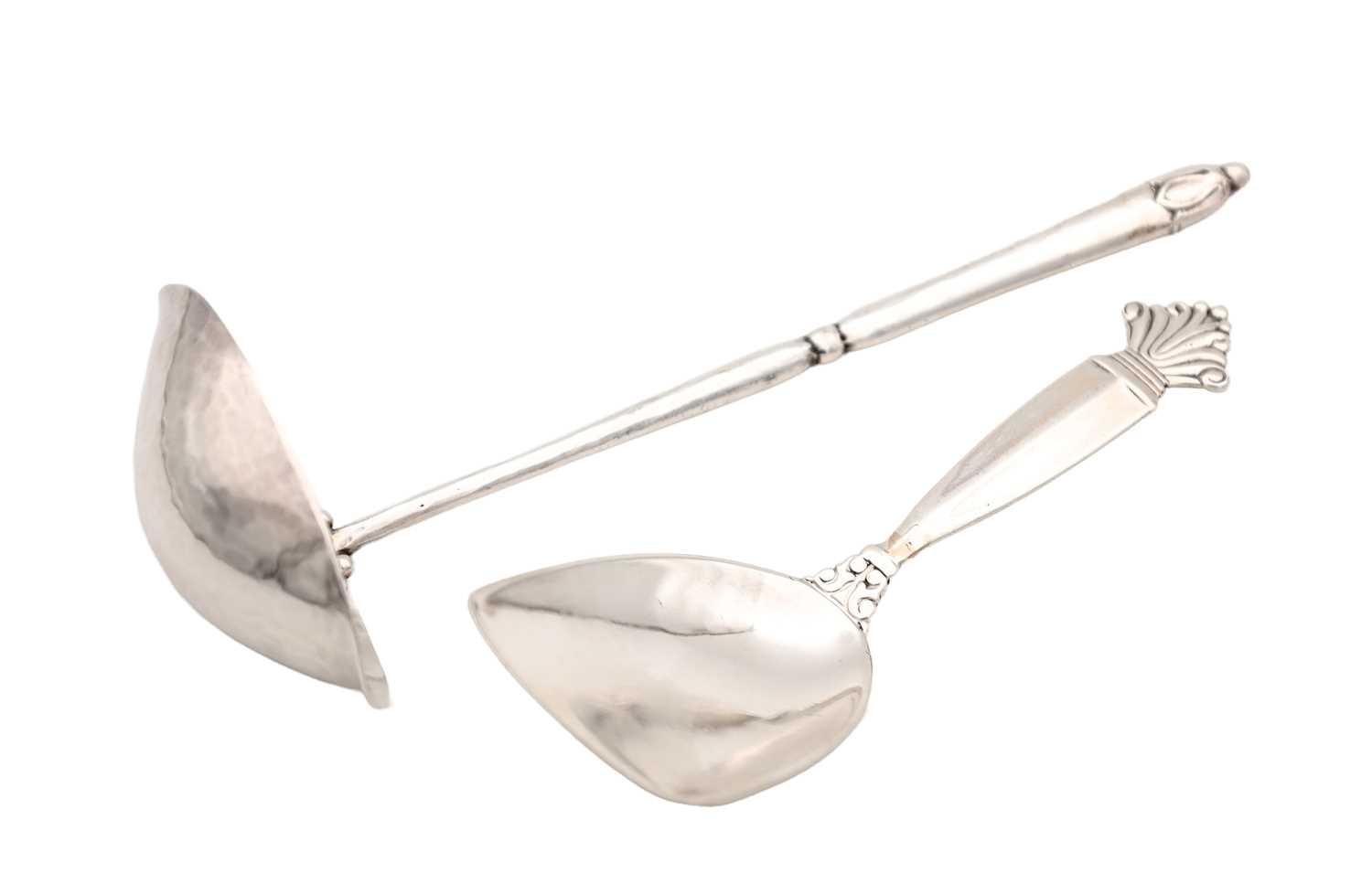 Lot TWO 20TH CENTURY GEORG JENSEN SILVER SPOONS