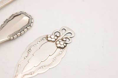 Lot THREE 20TH CENTURY AND LATER DANISH SILVER PIECES BY GEORG JENSEN