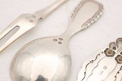 Lot THREE 20TH CENTURY AND LATER DANISH SILVER PIECES BY GEORG JENSEN